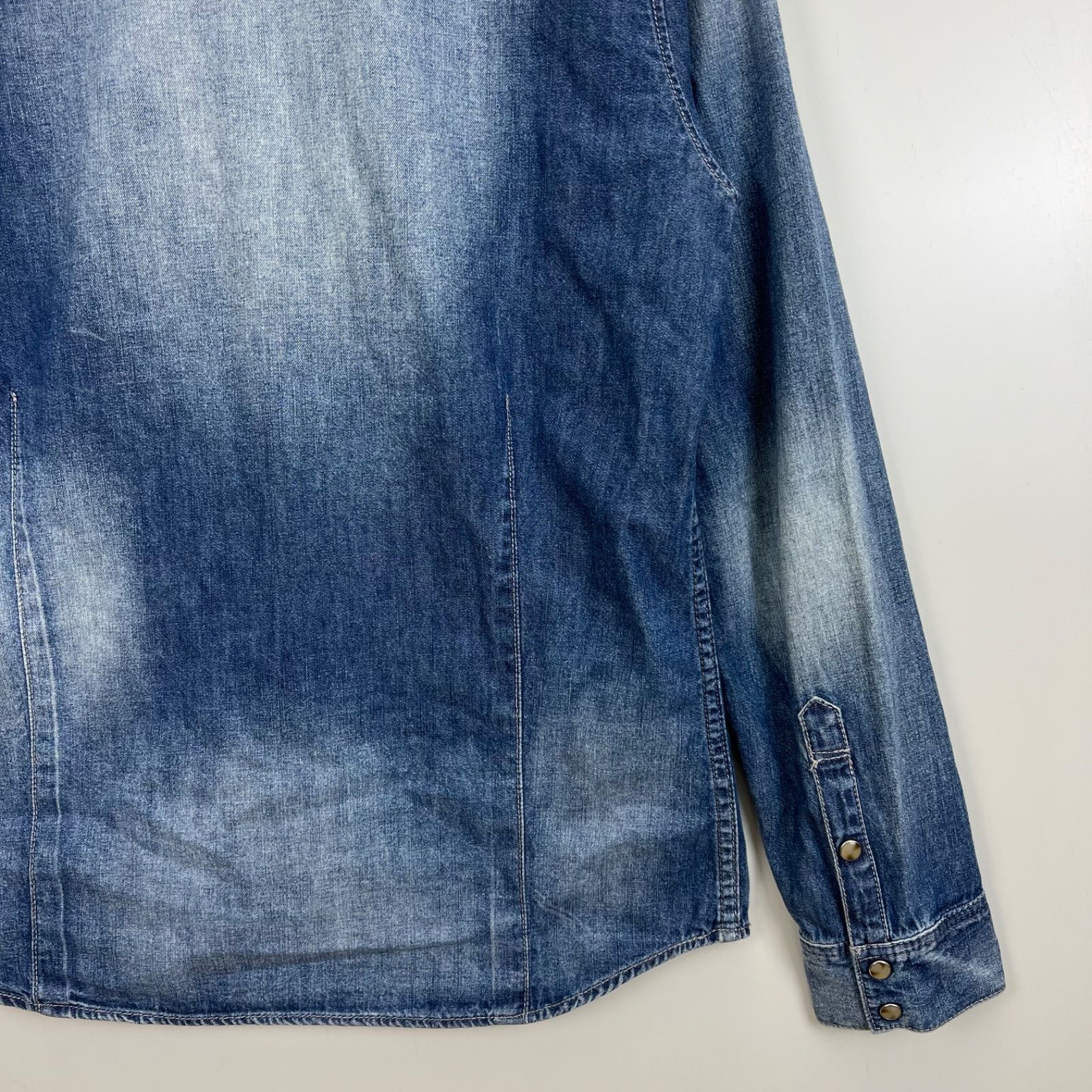 FUGA y2k archive denim western shirts 46 フーガ デニムウエスタン