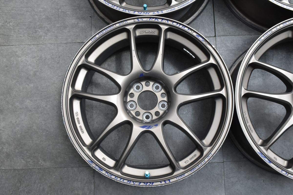 程度良好 人気ホイール】WORK EMOTION CR Kai 18in 7.5J +48 PCD100 4
