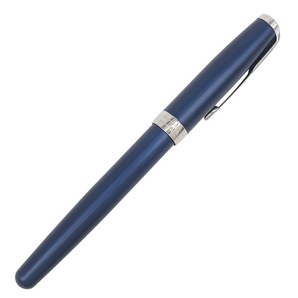 パーカー PARKER 万年筆 ソネット ブルーラッカーCT ステンレススチール ラッカー K18WG(ペン先) ブルー×シルバー カートリッジ コンバーター両用式 F(細字)  1950885【中古】 パーカー PARKER 万年筆 ソネット ブルーラッカーCT ステンレス