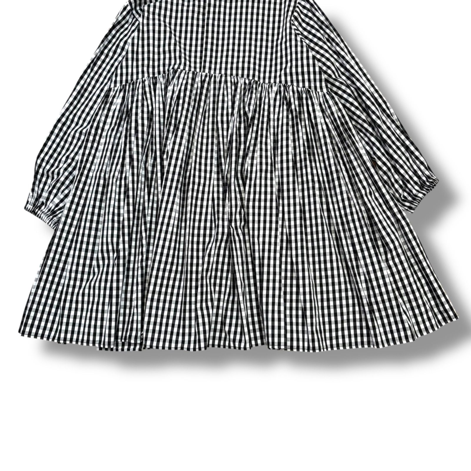 BEARDSLEY 先染めギャザーチュニック ブラウスギンガムチェック 美品 