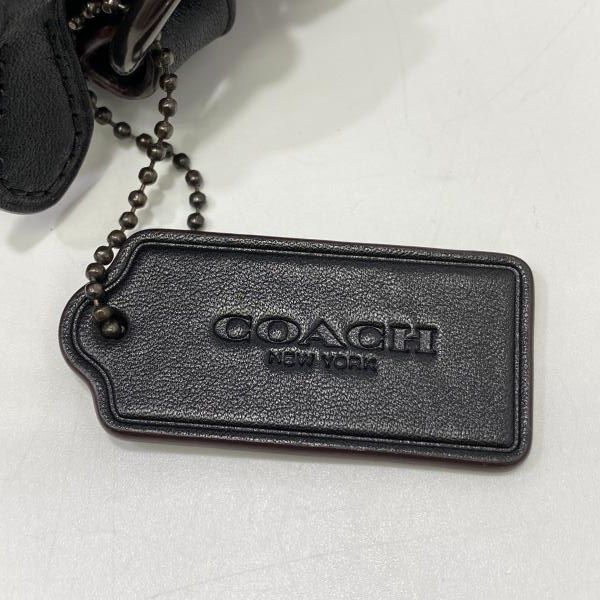 中古】COACH F77861 シグネチャー ショルダーバッグ ブラック×オックス