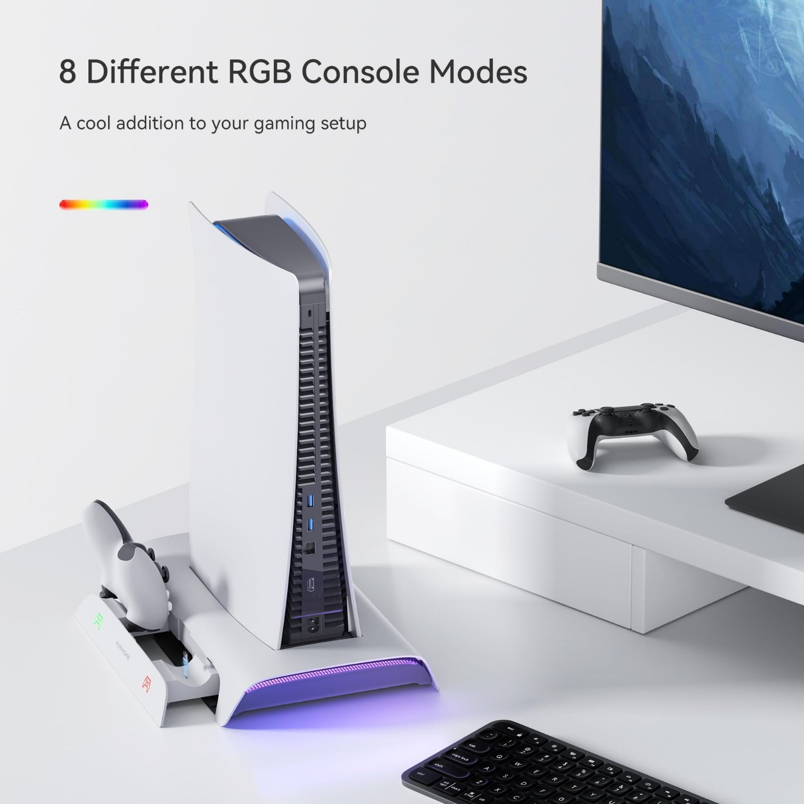 新着商品】PS5用 スタンド KIWIHOME PS5用 縦置きスタンド 【磁気充電 