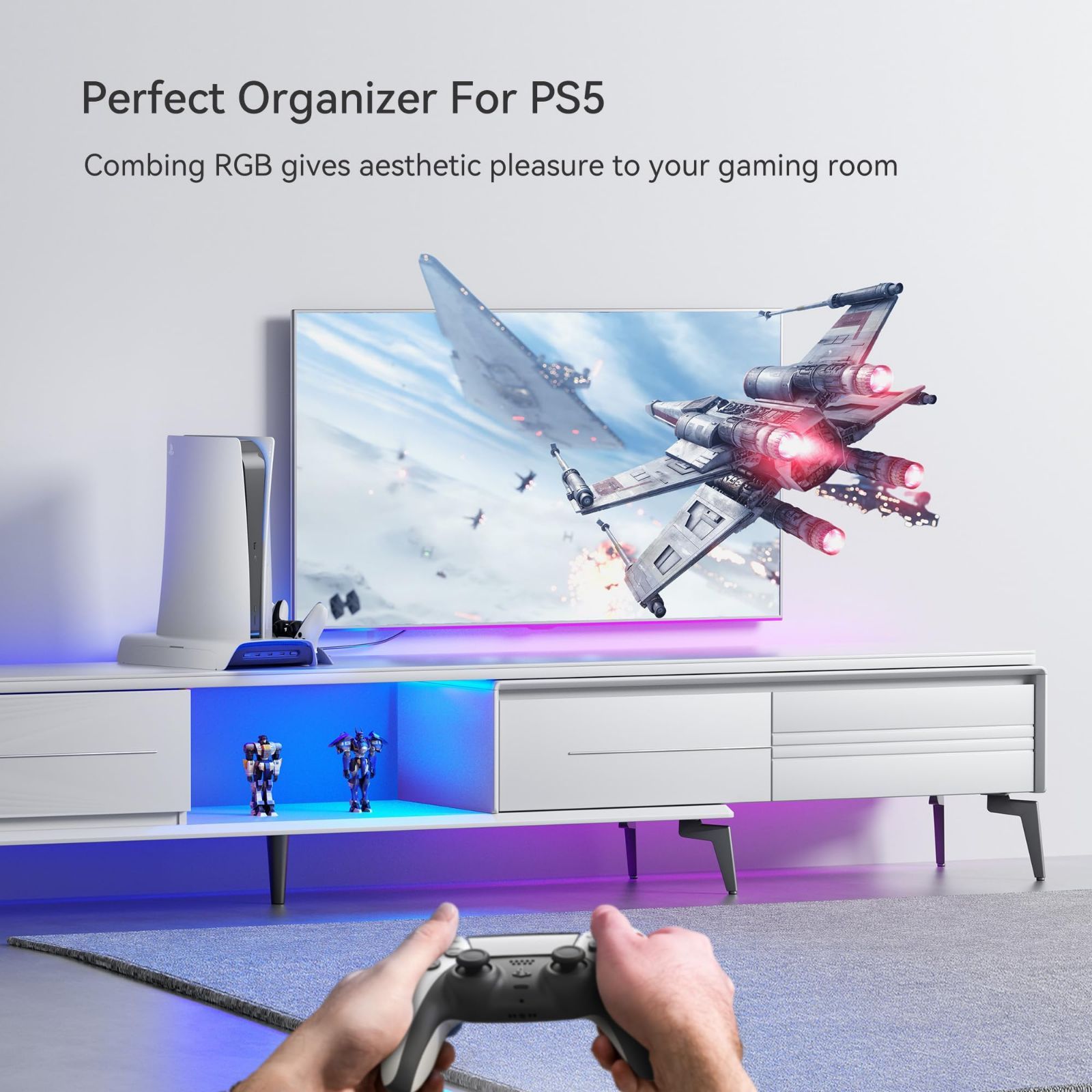 新着商品】PS5用 スタンド KIWIHOME PS5用 縦置きスタンド 【磁気充電 