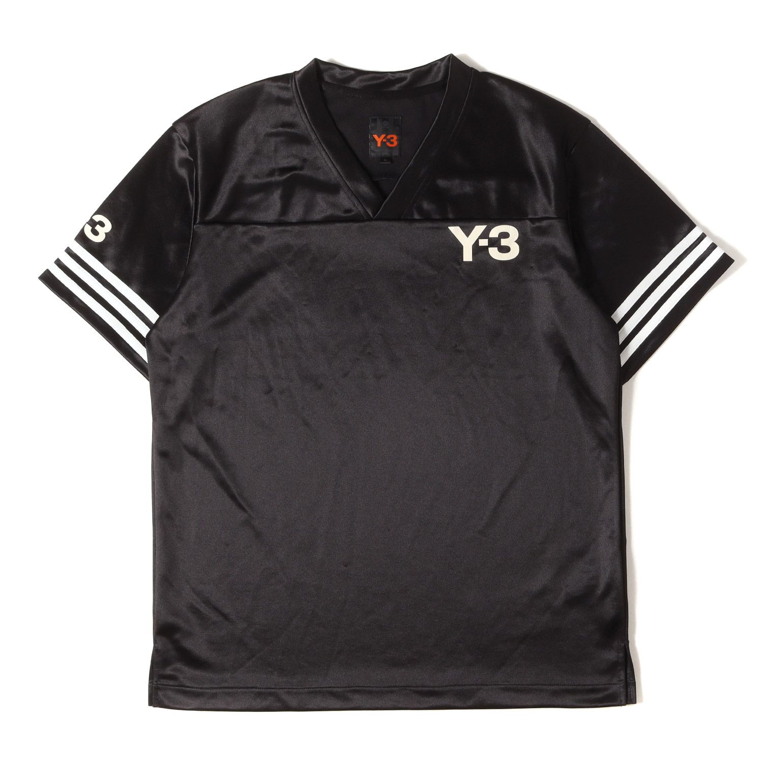 Y-3 ワイスリー Tシャツ ブラック 黒 サイズ:M | サテン フットボール 