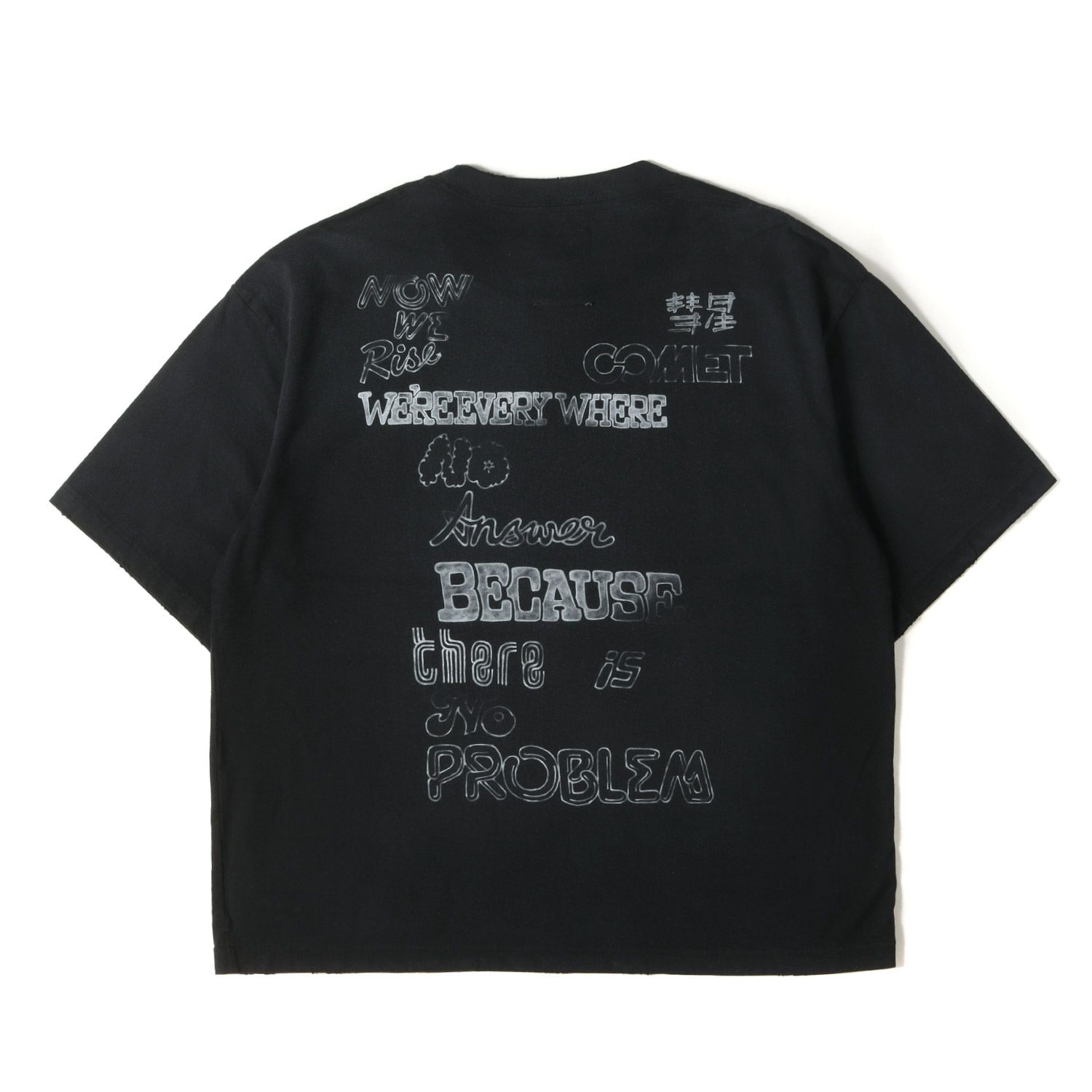 美品】MIHARA YASUHIRO ミハラヤスヒロ Tシャツ ブラック 黒 サイズ:40 