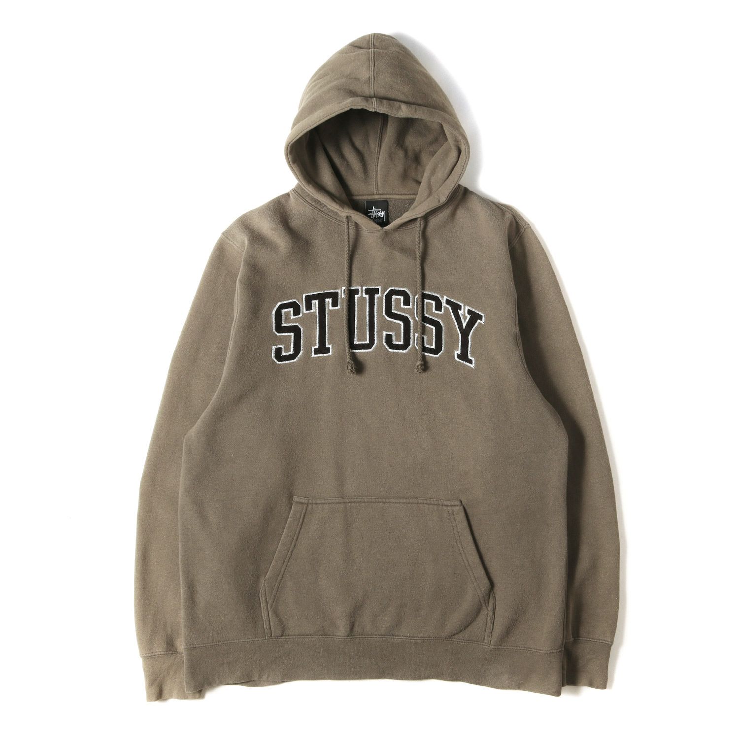 STUSSY ステューシー パーカー カーキ サイズ:XL | 00s アーチロゴ刺繍 