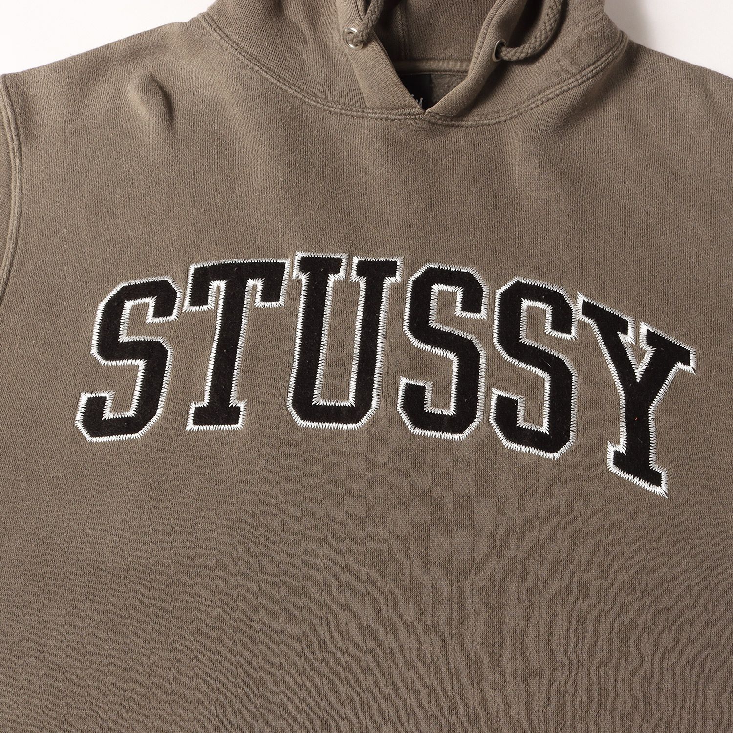 STUSSY ステューシー パーカー カーキ サイズ:XL | 00s アーチロゴ刺繍 
