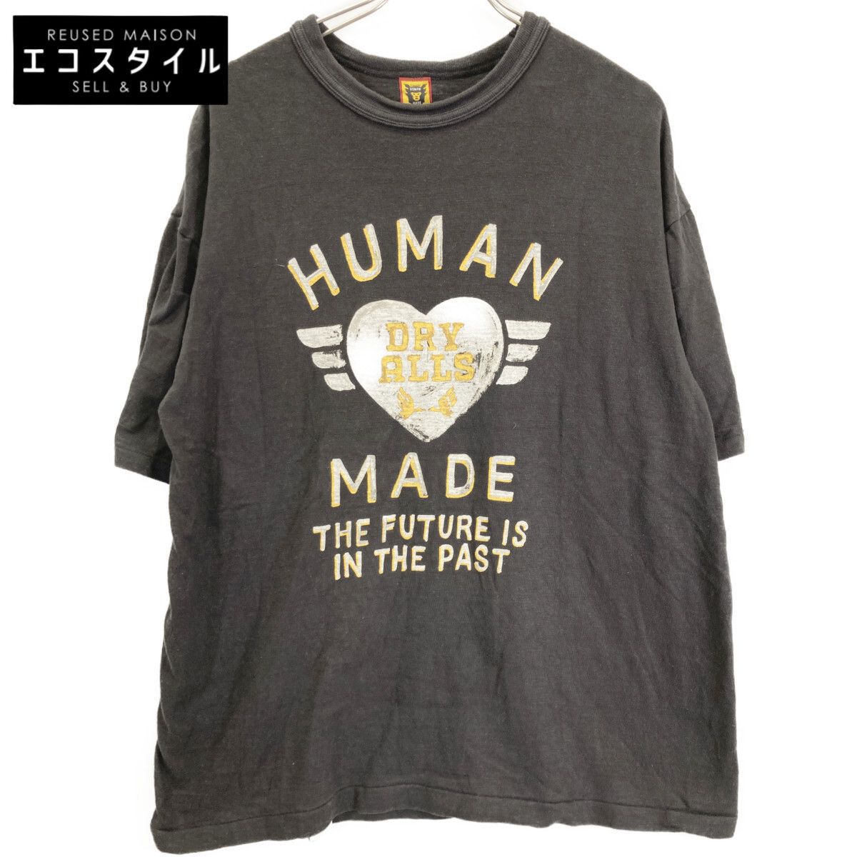 HUMAN MADE ヒューマンメイド ﾌﾞﾗｯｸ×ｲｴﾛｰ GRAPHIC TEE Tｼｬﾂ 2XL - メルカリ