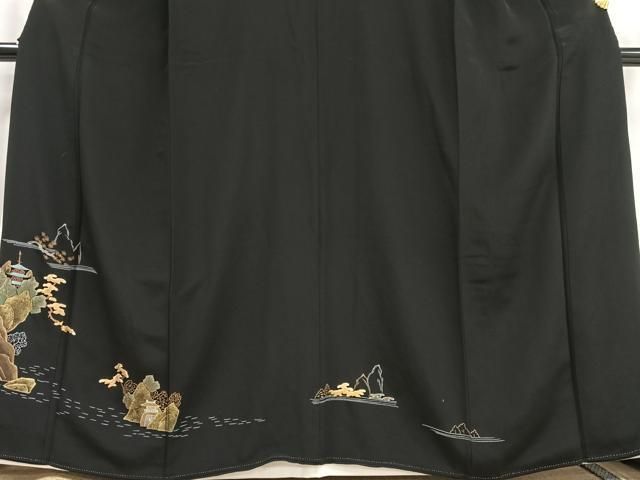 本物 値段 平和屋着物□大変加工の良い総絞り小紋 黒地 逸品 tx2549