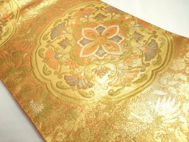 平和屋着物◎伝統工芸士 平田藤三郎 佐賀錦 全通柄袋帯 全通天輪