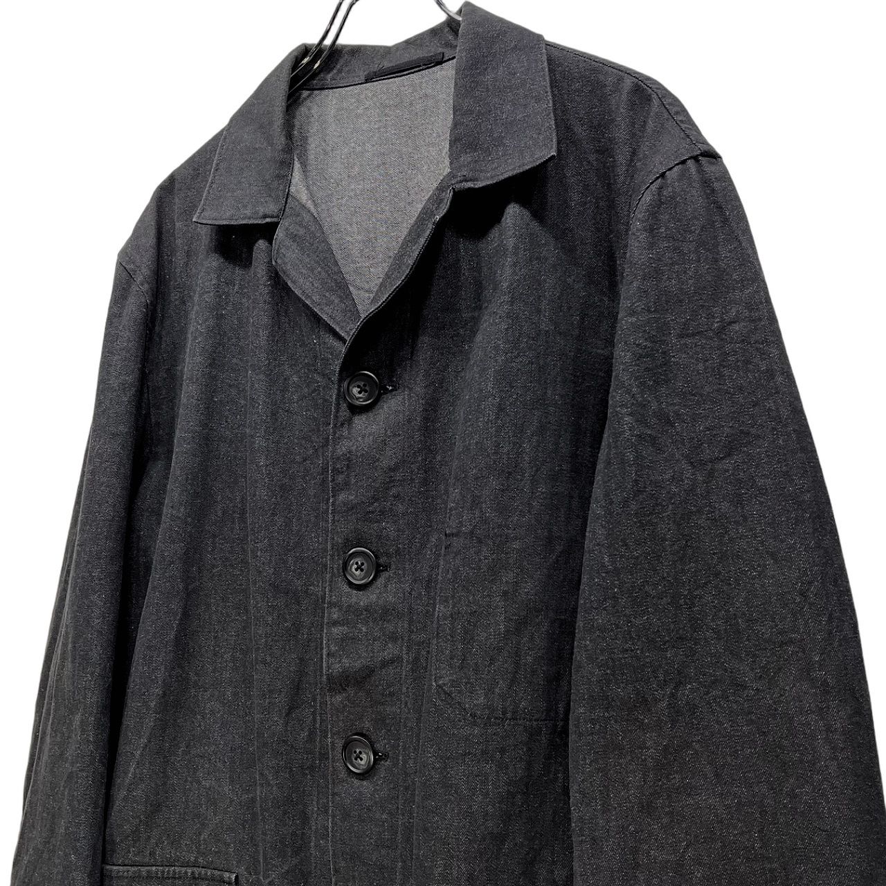 Y's for men ブラックデニムカバーオール ハーフコート ジャケット