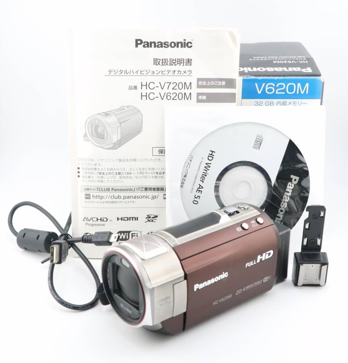 返品保証】 Panasonic HC-V620M ビデオカメラ 動作品 【公式通販】