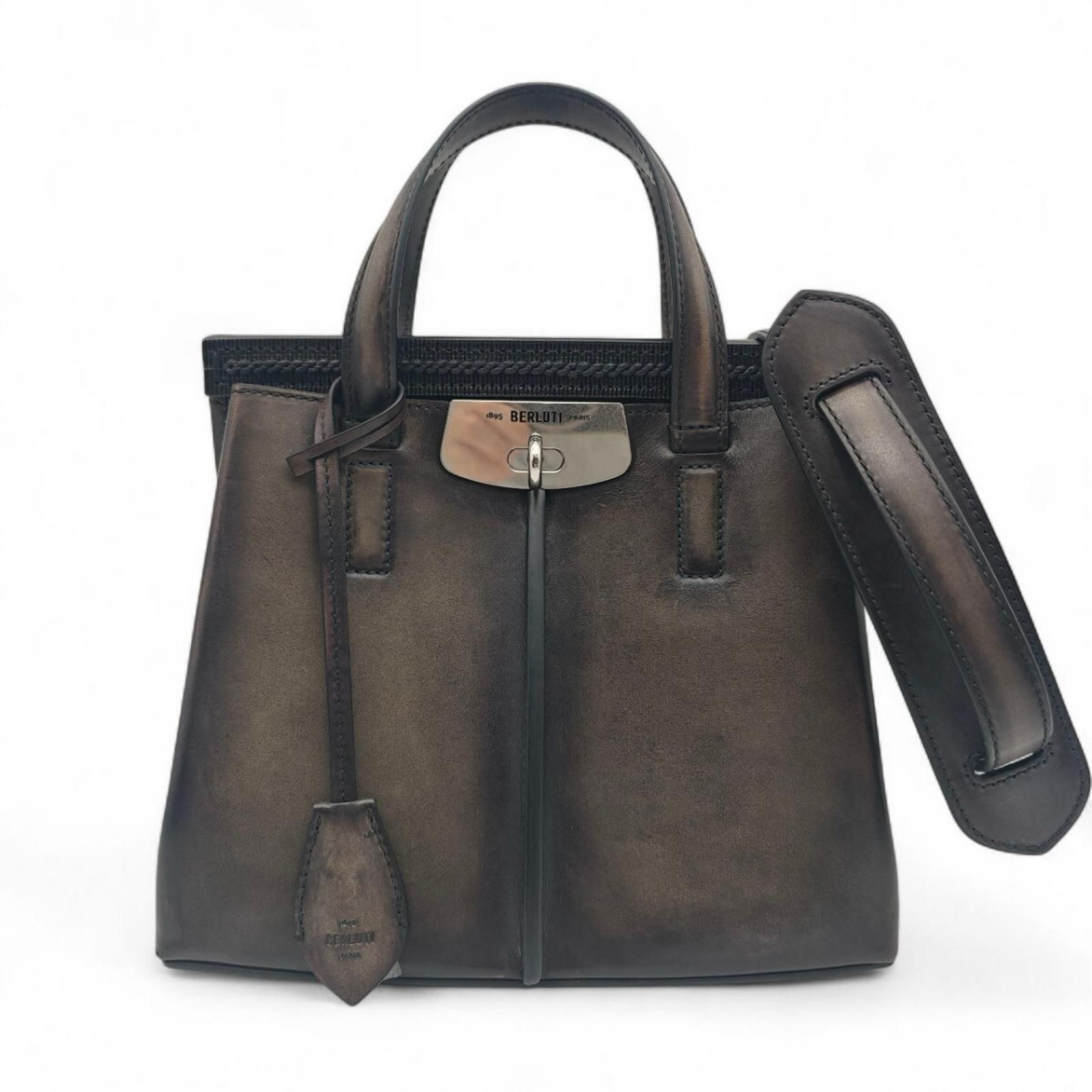Berluti ベルルッティ ルティ25 レザー 2WAYハンドバッグ ブラウン 