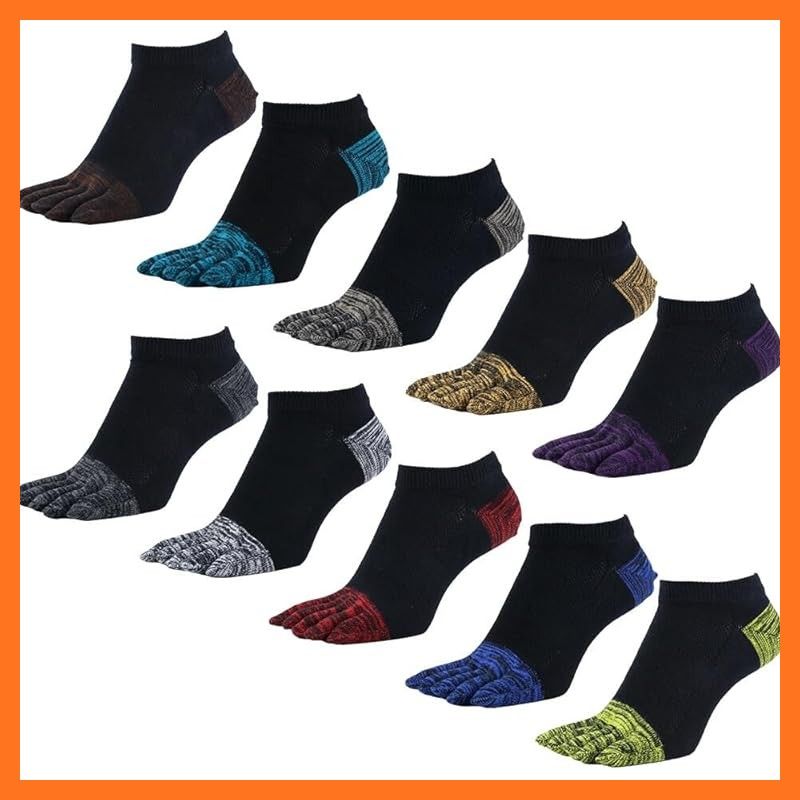 【新品】 [アスカ] 5本指ソックス 厚底パイル 強靭補強 くるぶし丈 メンズ 27-29cm 10足 1