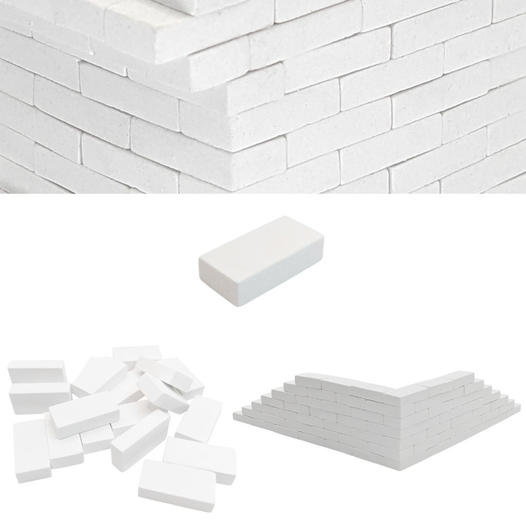 We Build Together】1/10 ミニチュア ホワイトレンガ 2200個 白 プロ