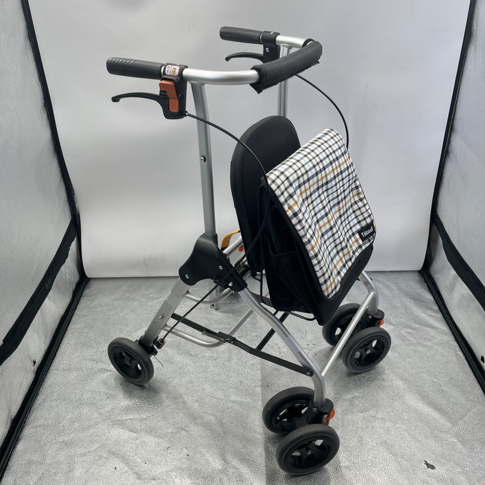 幸和製作所 TacaoF WAW15 シルバーカー チェック柄 折りたたみ 軽量 