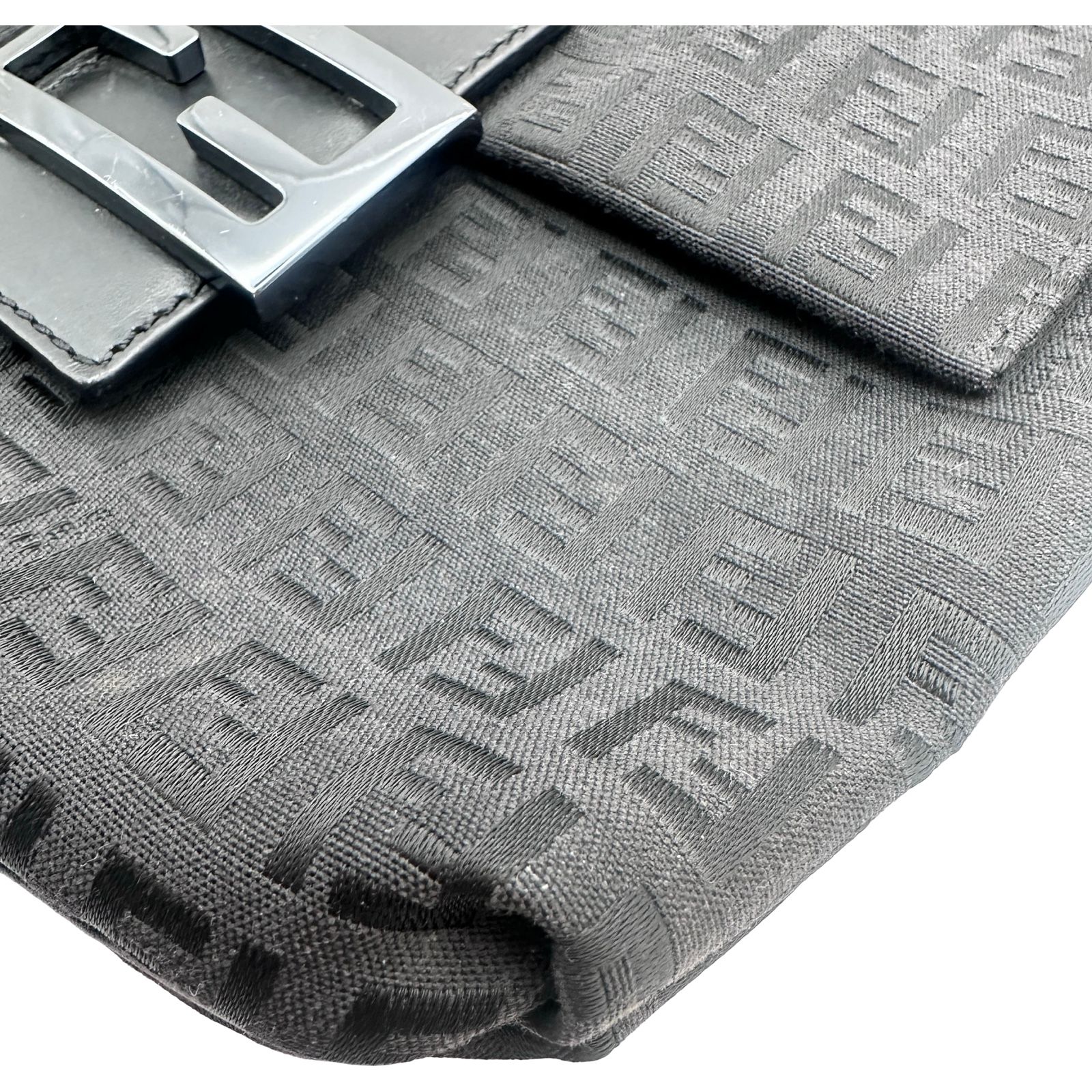 フェンディ FENDI ズッキーノ柄 ショルダー 8BT075 ブラック シルバー金具 キャンバス レディース ショルダーバッグ フェンディ FENDI ズッキーノ柄 ショルダー 8BT075 ブラック シルバー