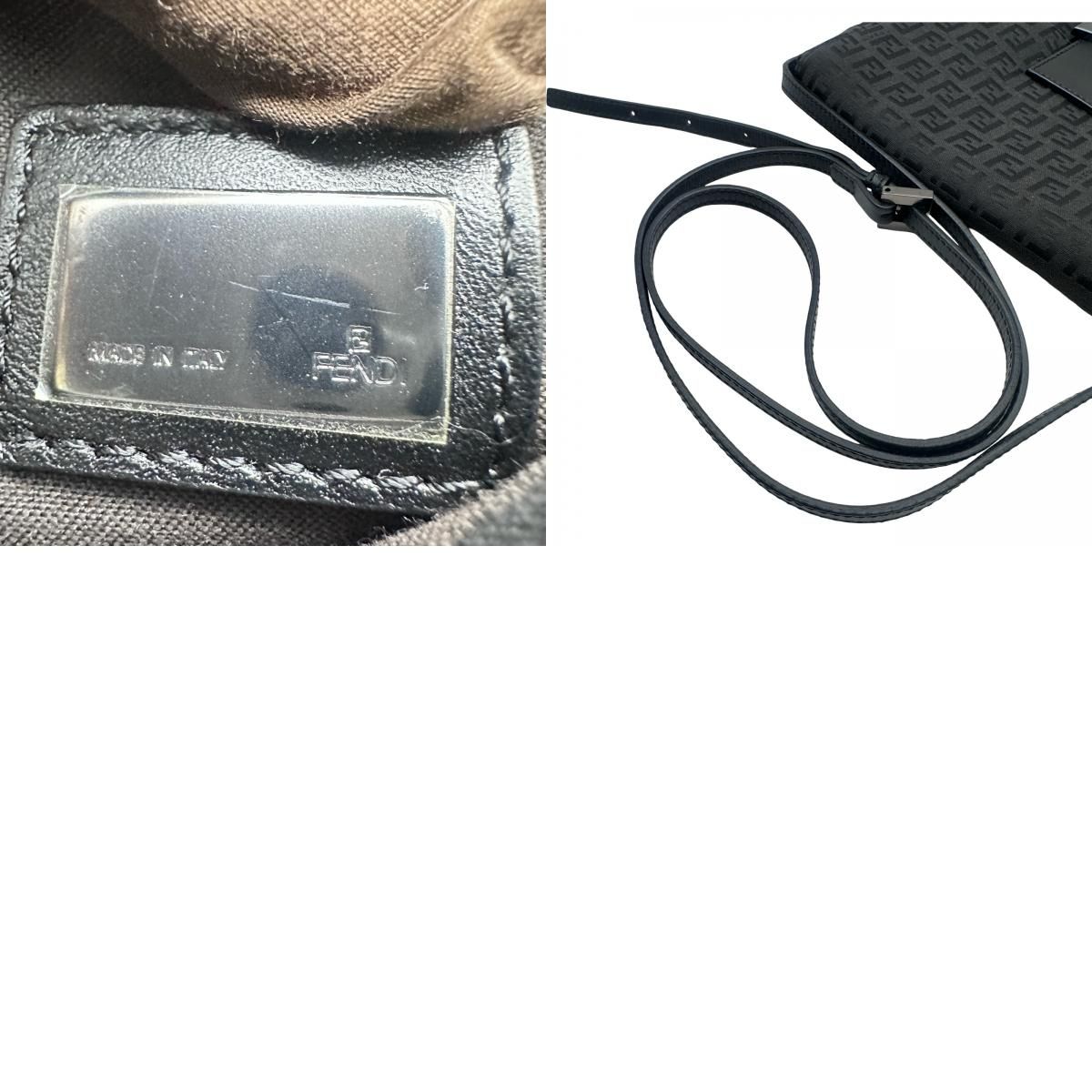 フェンディ FENDI ズッキーノ柄 ショルダー 8BT075 ブラック シルバー金具 キャンバス レディース ショルダーバッグ フェンディ FENDI ズッキーノ柄 ショルダー 8BT075 ブラック シルバー