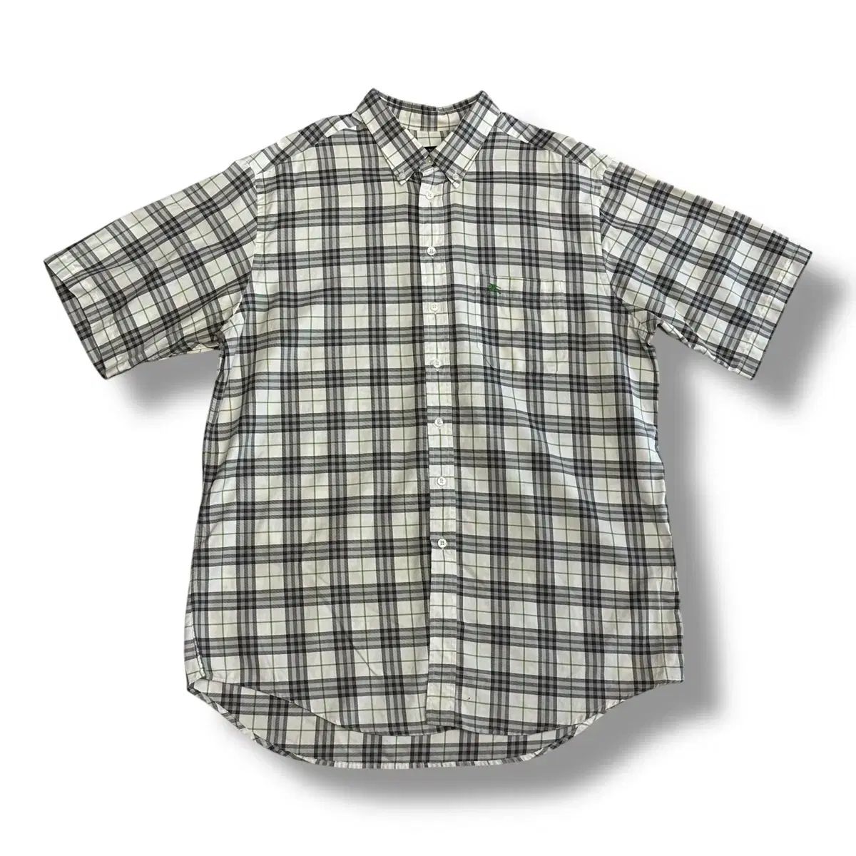 BURBERRY バーバリー グリーンロゴ ノヴァチェック 半袖 CHECK シャツ