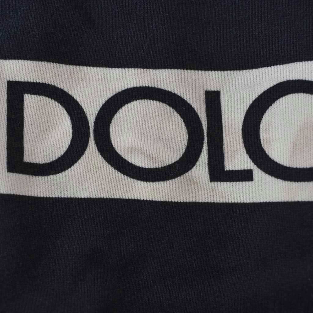 メンズ ドルチェ&ガッバーナ ドルガバ DOLCE&GABBANA パーカー フード 長袖 プルオーバー ロゴデザイン 太紐 52 黒 ブラック チャコール 白 ホワイト
