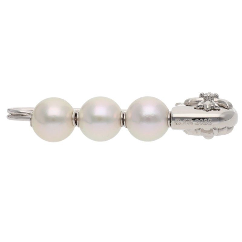 クロムハーツ ×ミキモト mikimoto CHプラスパールホワイトゴールドピン