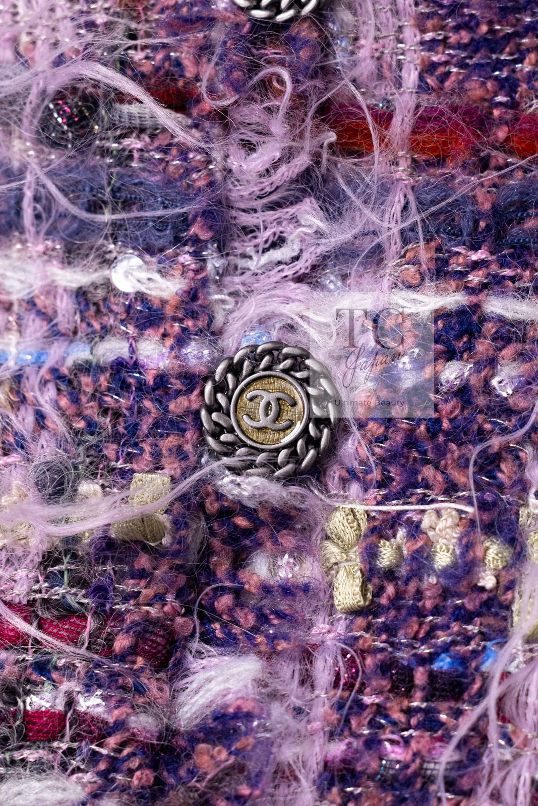 シャネル ジャケット スーツ CHANEL パープル ラベンダー ソフト