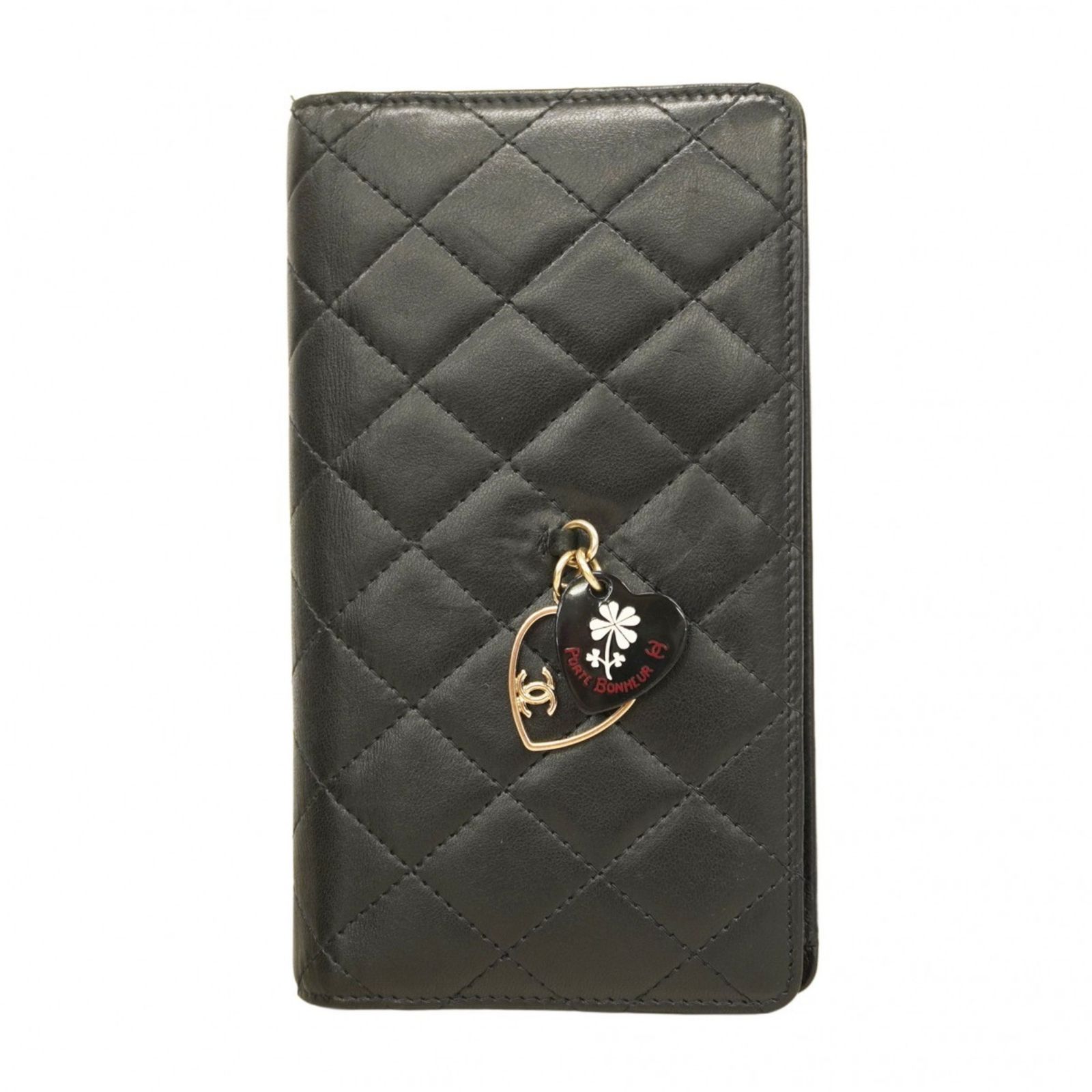 シャネル(Chanel) シャネル 長財布 ラムスキン ブラック レディース