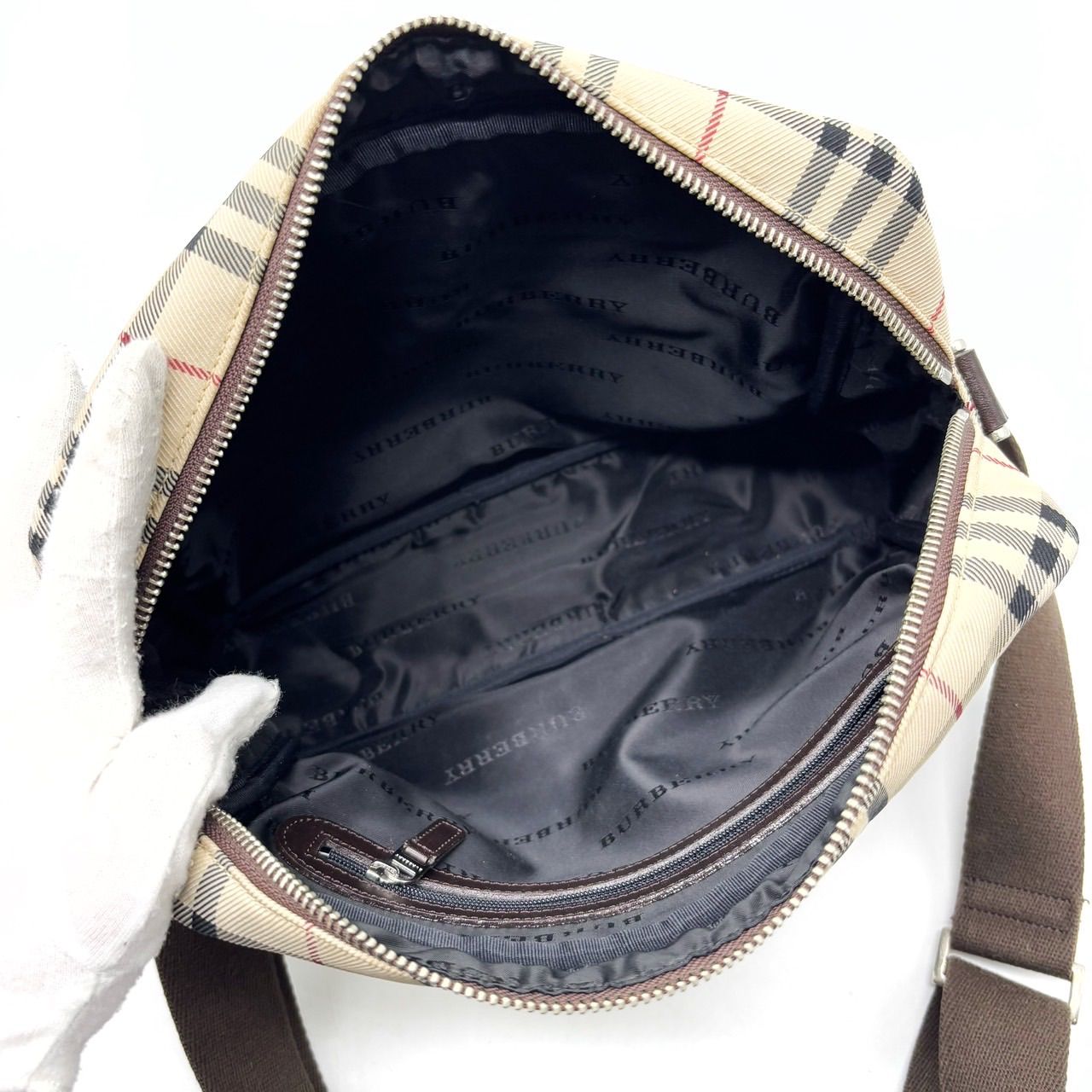 良品】 Burberry バーバリー ノバチェック ショルダーバッグ 