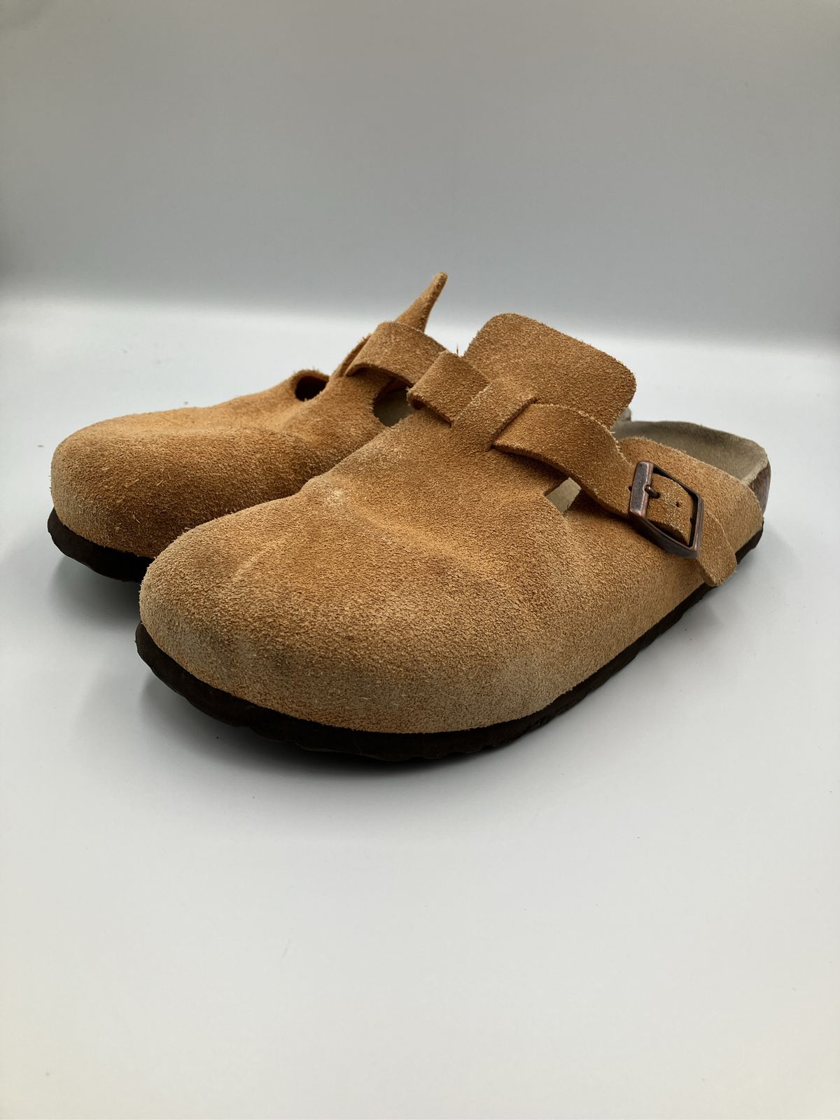 BIRKENSTOCK ビルケンシュトック サンダル 38 ブラウン 無地 フラット