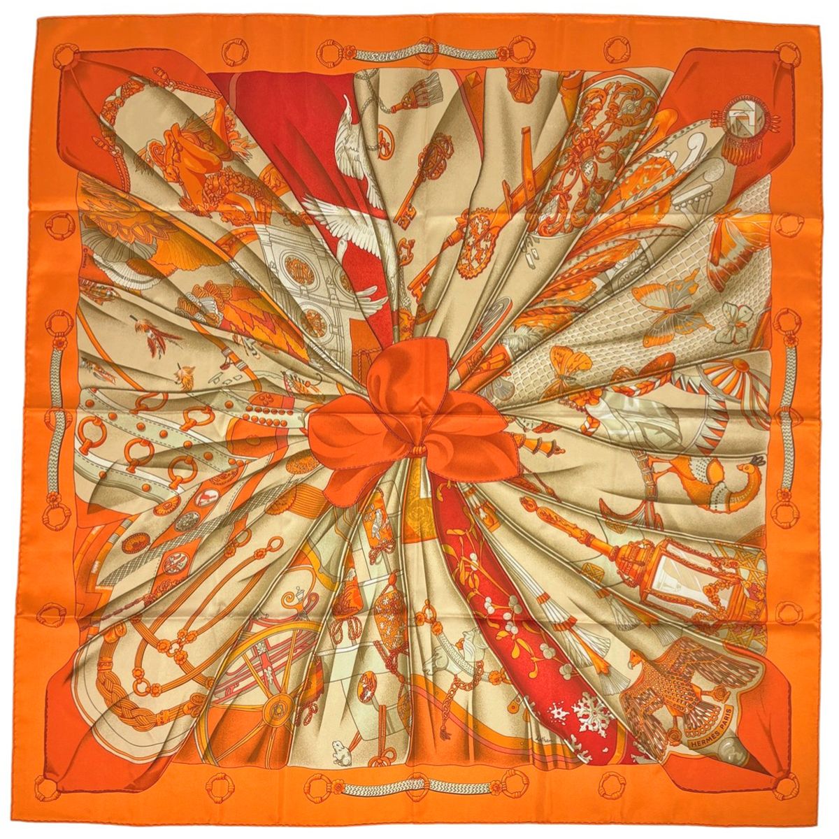 エルメス HERMES カレ90 Soleil de Soie シルクの太陽 スカーフ シルク