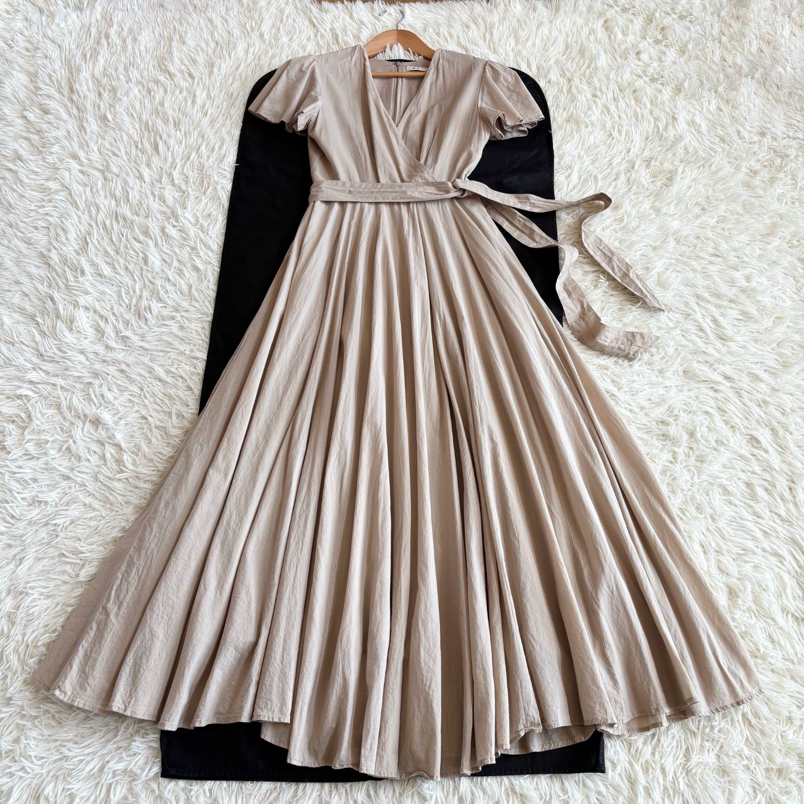 極美品♡MARIHA♡マドモアゼルワンピース ロング ベルトリボン カシュクール MARIHA マリハ マドモアゼルのドレス ロングワンピース マキシ丈 A