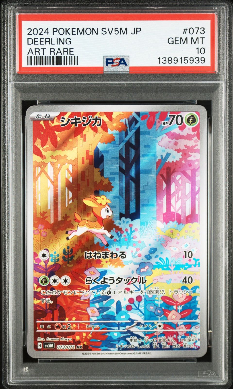 2連番PSA10 シキジカ AR メブキジカ AR sv5m-073 sv5m-074 ワン