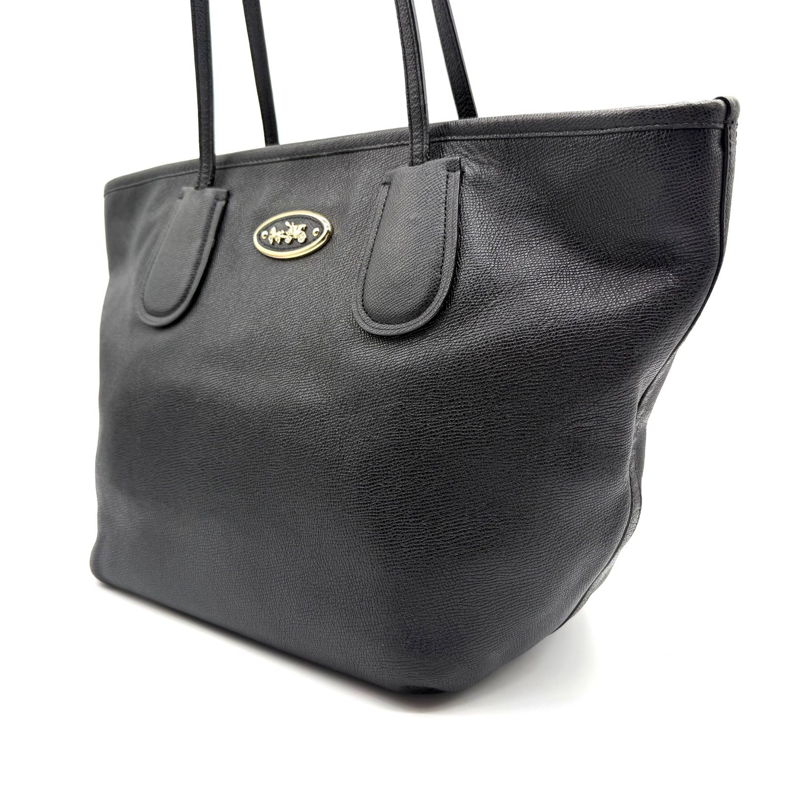 COACH レザー トートバッグ ハンドバッグ A4 y2k COACH y2k black leather tote bag unisex コーチ トートバッグ レザー
