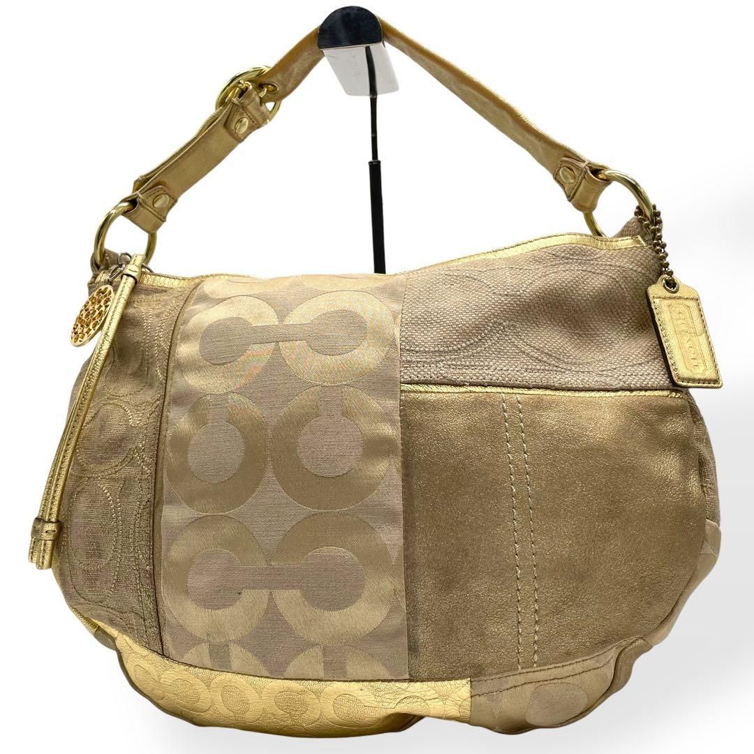 COACH コーチ パッチワーク ショルダーバッグ ハンドバック 美品 極美 