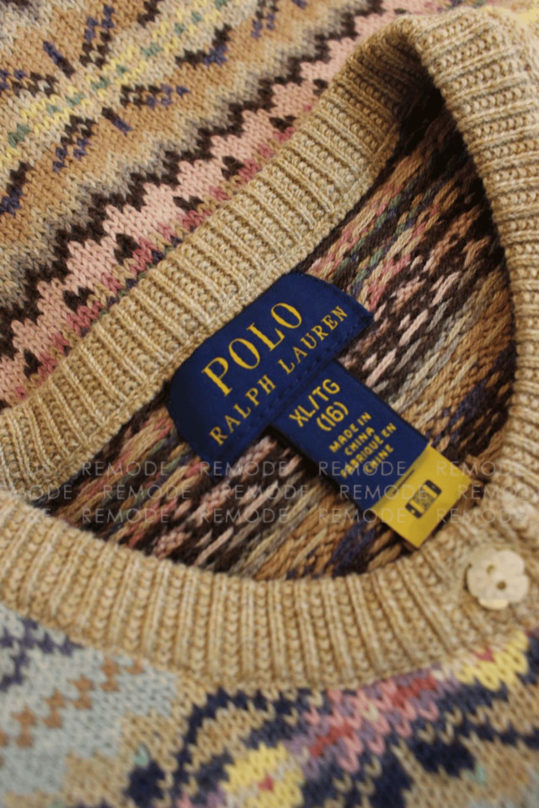 POLO RALPH LAUREN｜パステルフェアアイル柄クルーネックニット