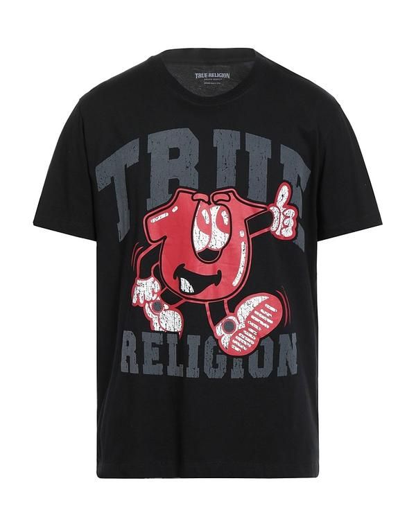 【送料無料】 トゥルーレリジョン メンズ Tシャツ トップス Ｔシャツ ブラック