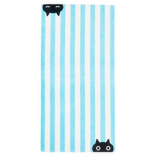 新品 nishikawa【西川】 アツコマタノ バスタオル 60X120cm 洗える 綿100% 無撚糸使用でふんわりやわらかな手触り 日本製 ブルー TT14423604 MT4657 MEMEストライプ