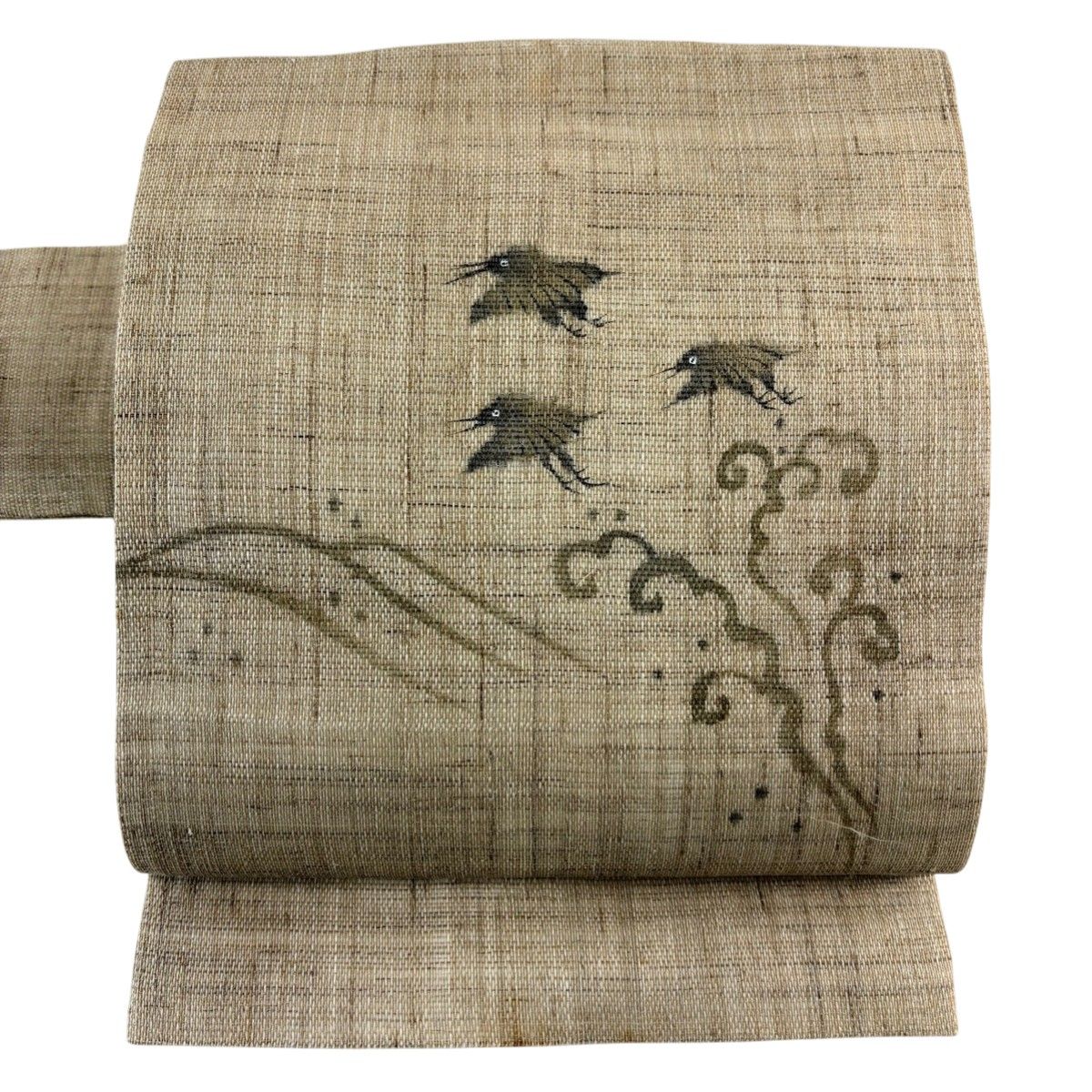名古屋帯 名品 夏帯 鳥 波 薄茶色 麻 【中古】 - メルカリ