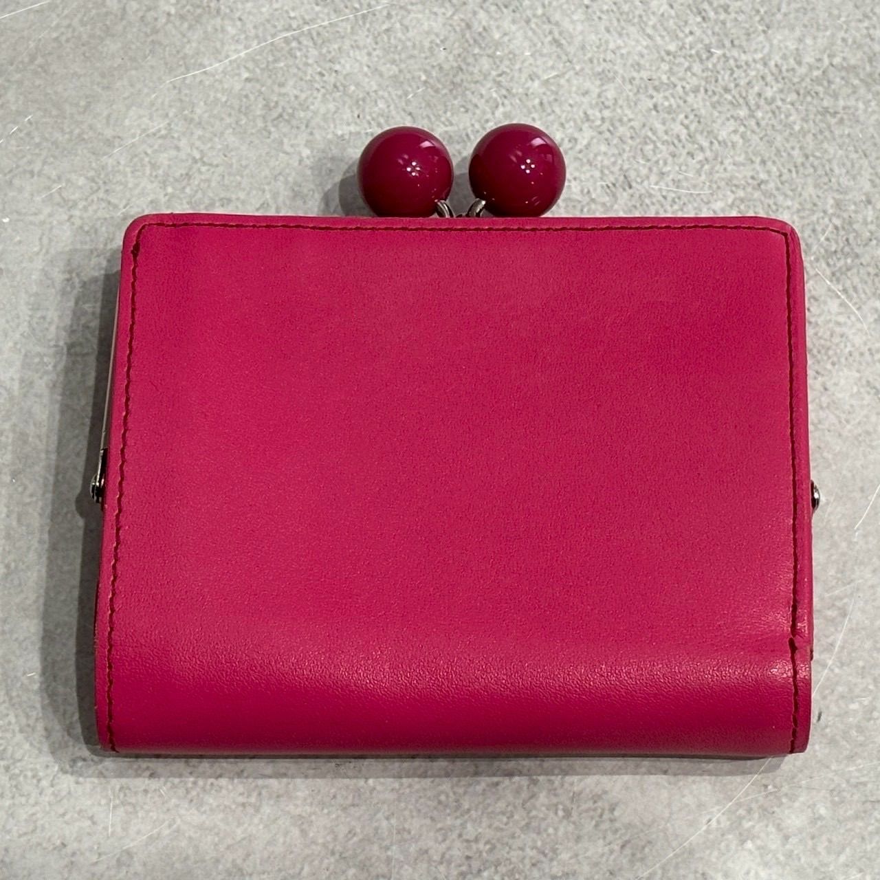 CHARLES JOURDAN シャルルジョルダン がま口 三つ折り財布 レザー