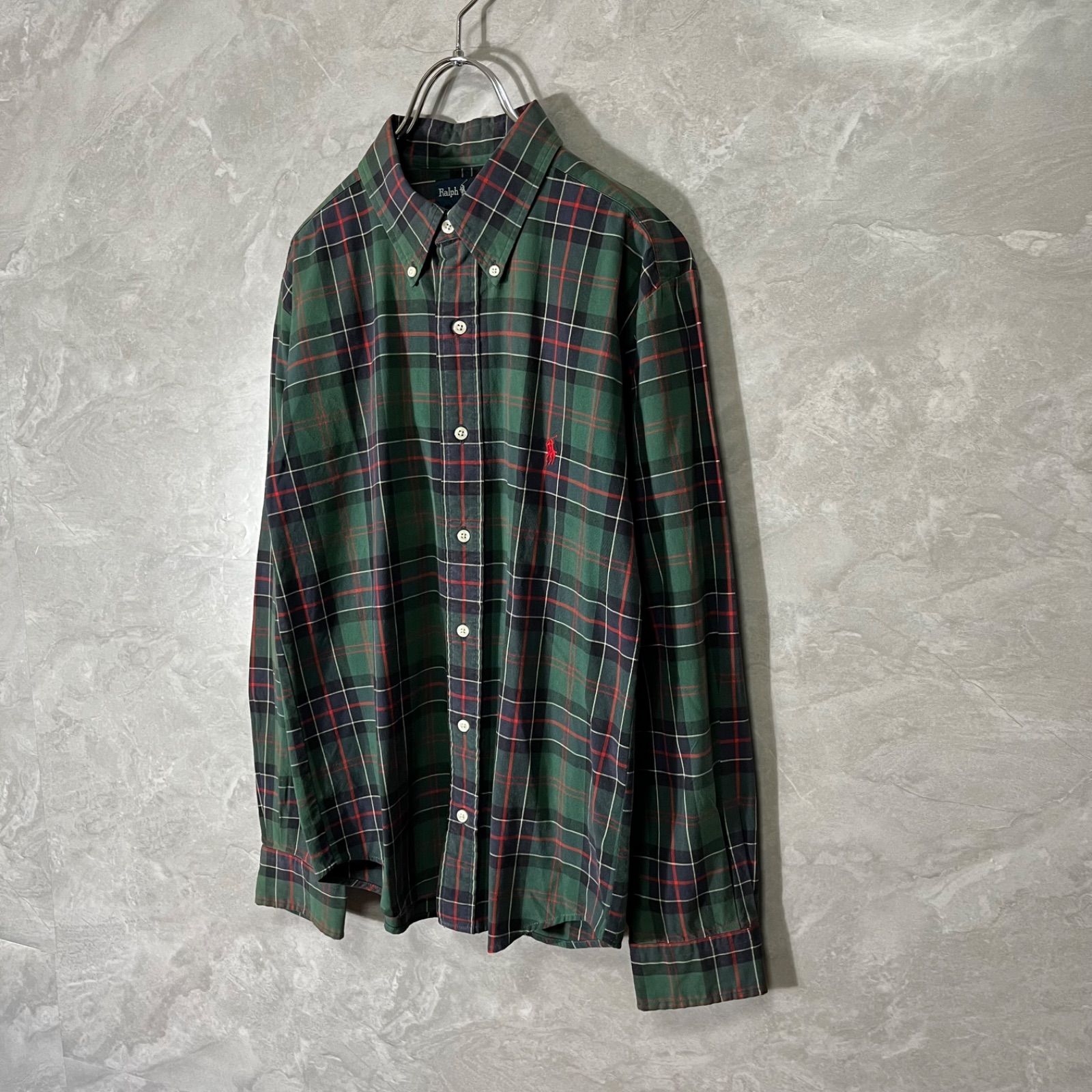 ラルフローレン Ralph Lauren チェック 柄 長袖 シャツ グリーン BLAKE 