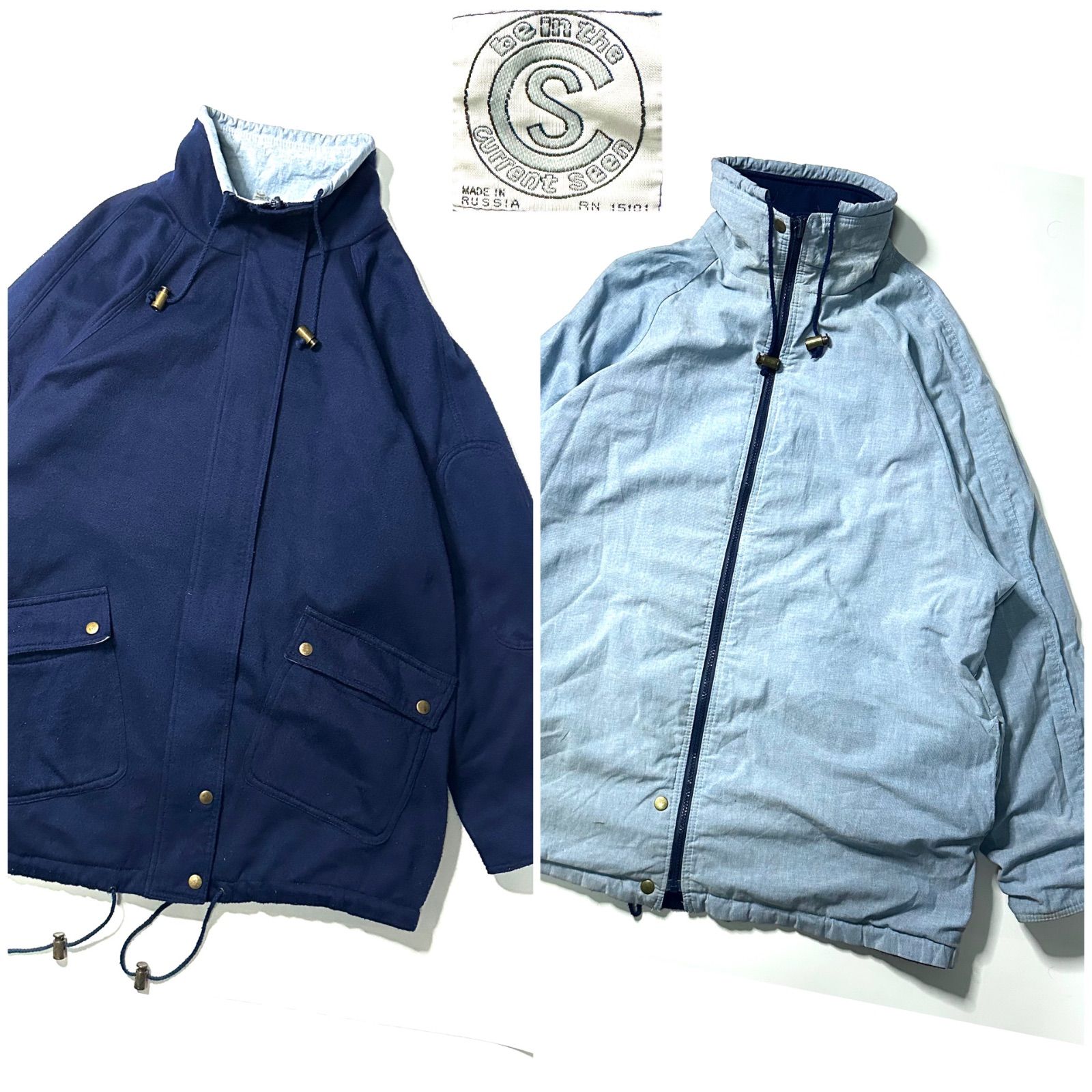 80s】【ロシア製】【current seen】リバーシブル ジャケット 古着 