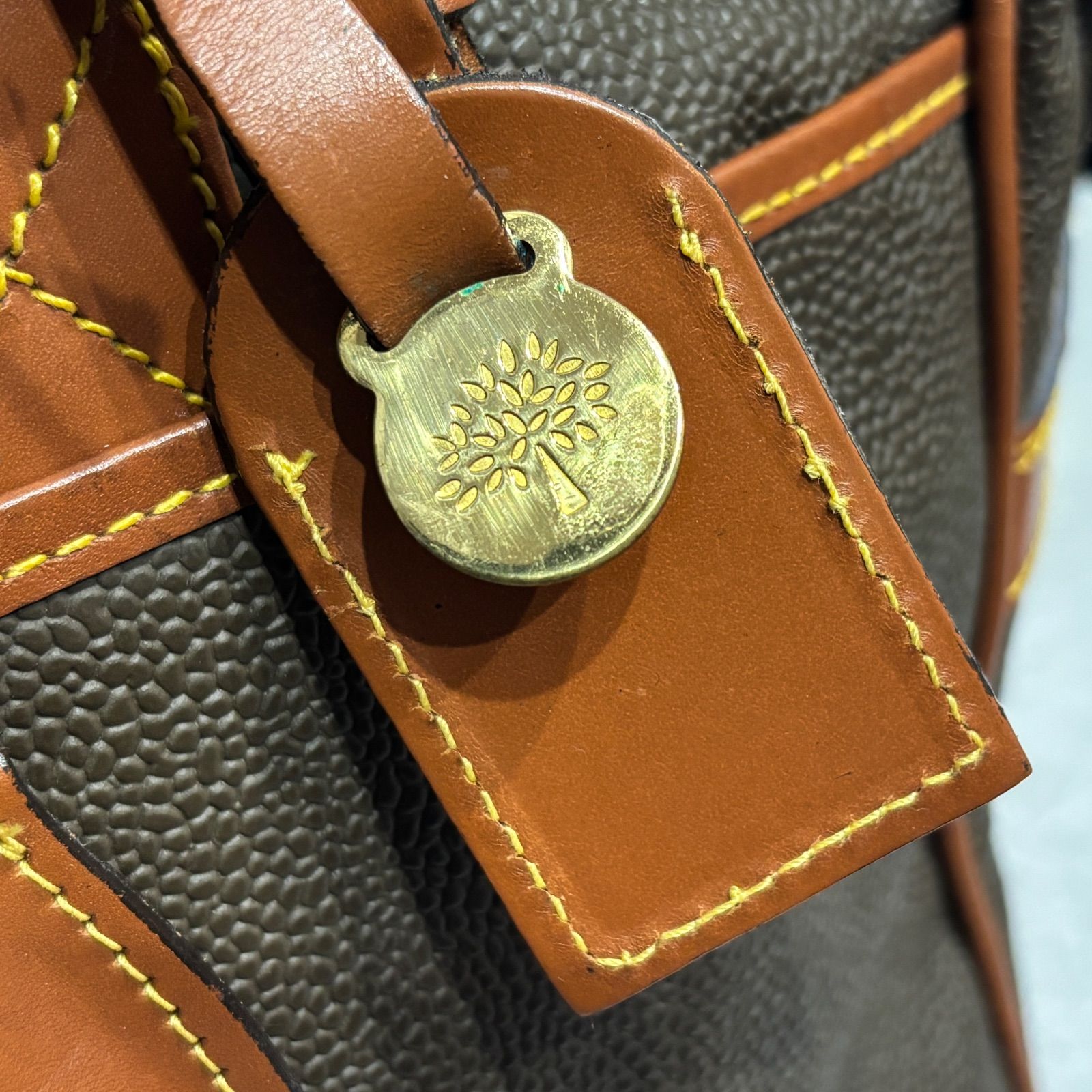 マルベリー Mulberry レザー ブラウン 茶 クロコ型押し 肩掛け 