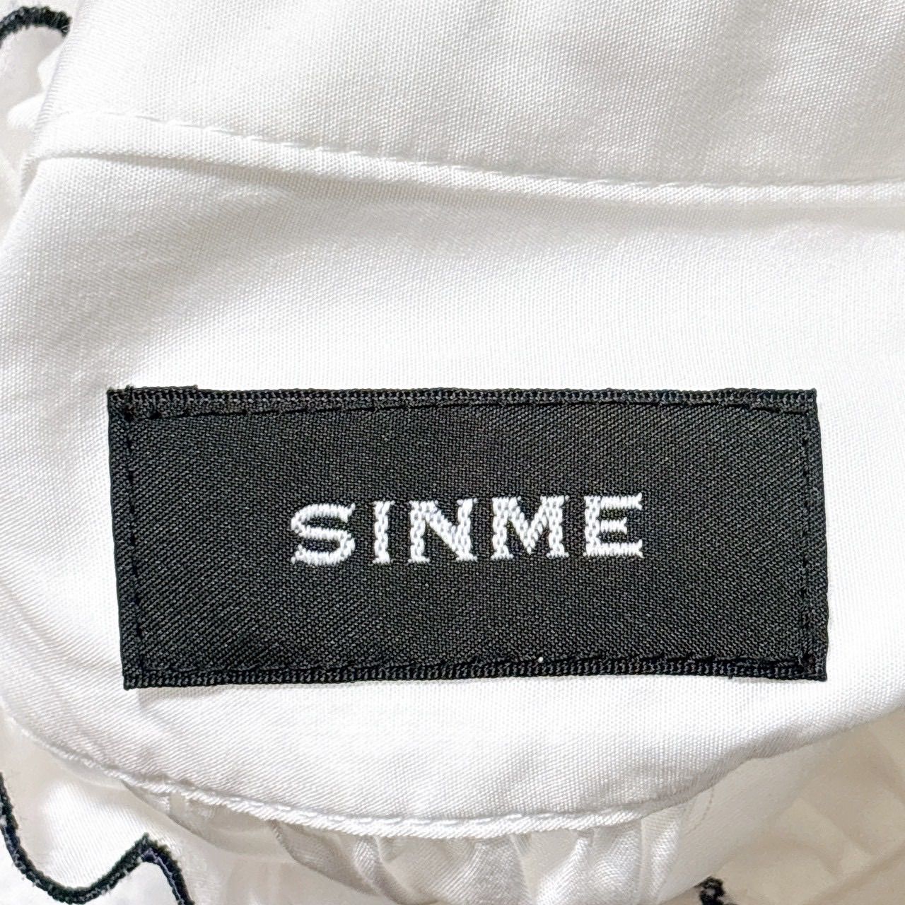 SINME スカラエンブロイダリーシャツ M 洗える ウォッシャブル シンメ