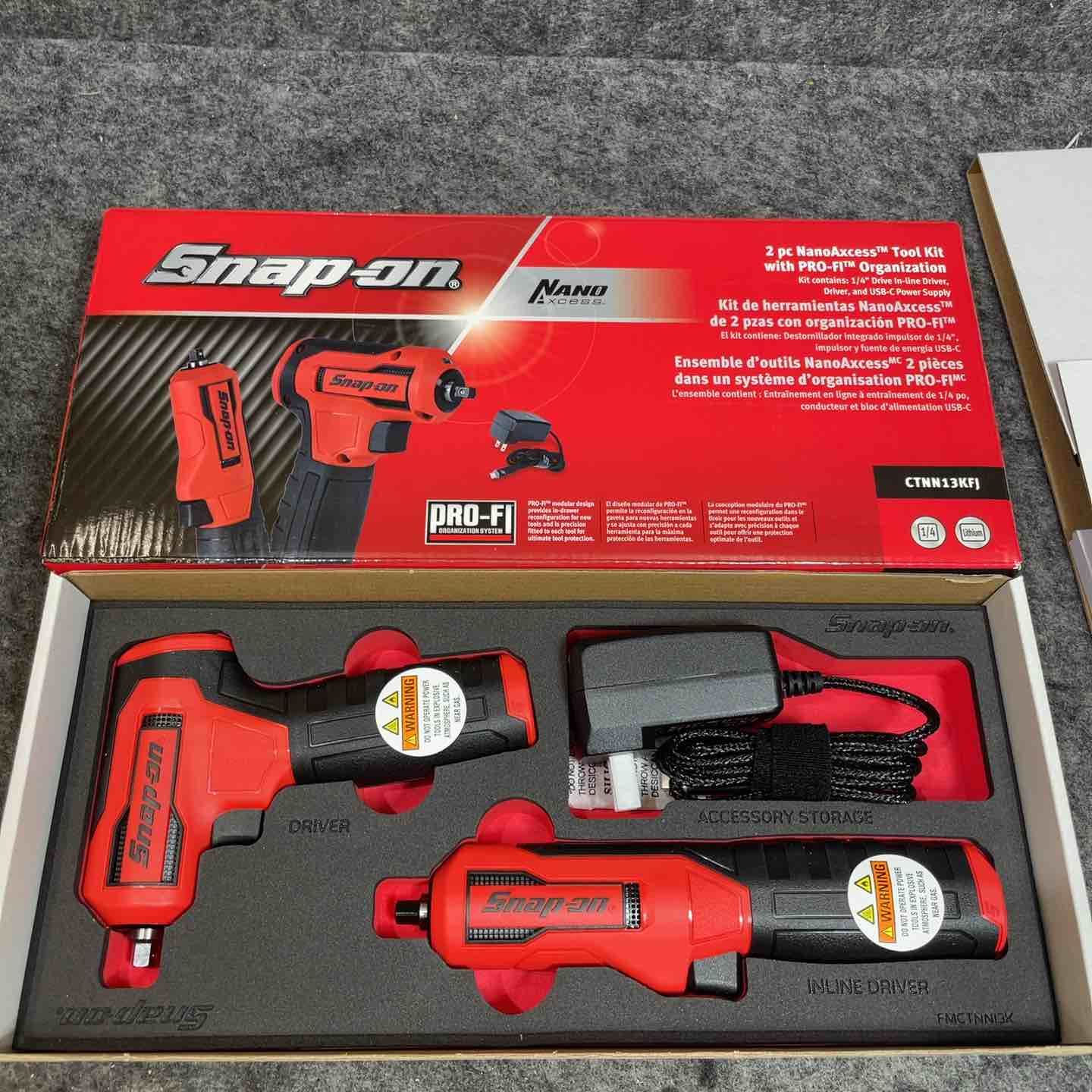 Snap-on/スナップオン 1/4sq 小型充電式ドライバーセット ナノアクセス　Nano Axcess CTNN13KFJ (CTNN3040、CTNN1040)【桶川店】