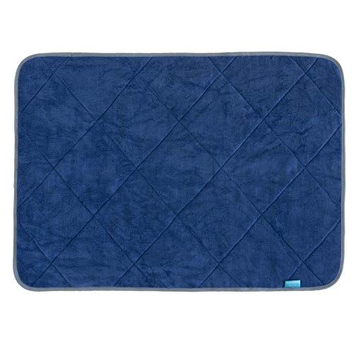 新品 オカ(OKA) 乾度良好カララカ タオル地 バスマット 約50cm×70cm ネイビー(乾度良好繊維使用 吸水 速乾)
