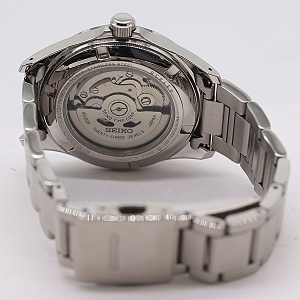  保|箱|コマ付 稼働 セイコー メカニカル デイト 4R35-03X0 AT|自動巻 裏スケ 青文字盤 メンズ腕時計 8880300 3ANT MST ABC19217 ブラック系 自動巻き時計 腕時計(アナログ)