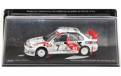 【】ミニカー [単品] 1/43 Mitsubishi Lancer Evolution III 1000 Lakes Rally 1996 MICHELIN #7(ホワイト×レッド) 「ラリーカーコレクション」 30号同梱品