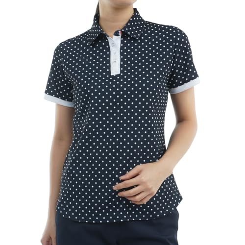新品 [トミー ヒルフィガー ゴルフ] クラシック TOMMY HILFIGER GOLF(トミーヒルフィガー ゴルフ) ドット&フラワープリント 半袖シャツ THLA506 レディース ネイビー 11,329円