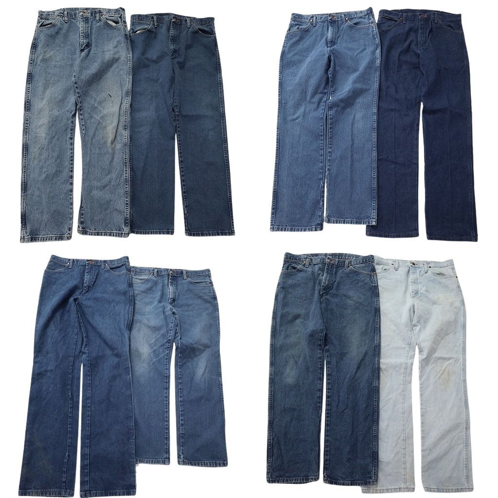 古着卸 まとめ売り Wrangler ラングラー デニム パンツ 8枚セット