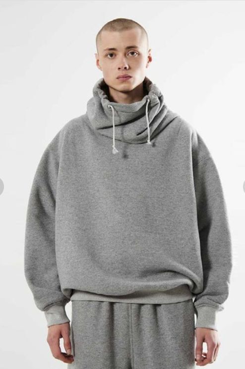 美品 国内正規22AW HED MAYNER ヘドメイナー WIDE COLLAR SWEATSHIRT